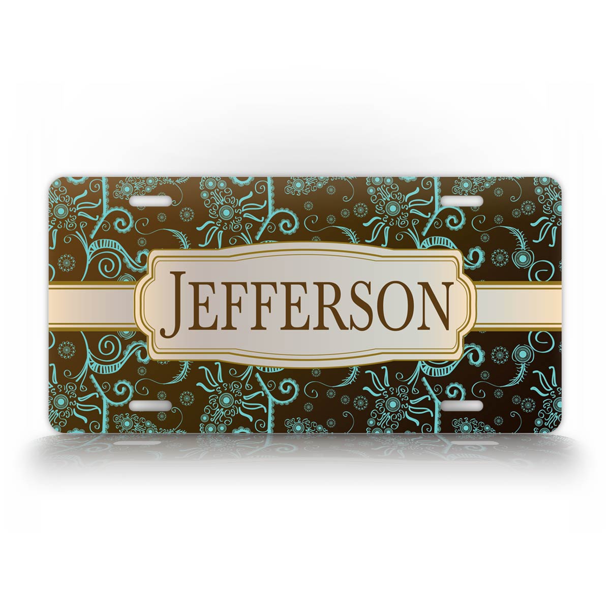 Custom Name Vintage Style Full Monogram License Plate