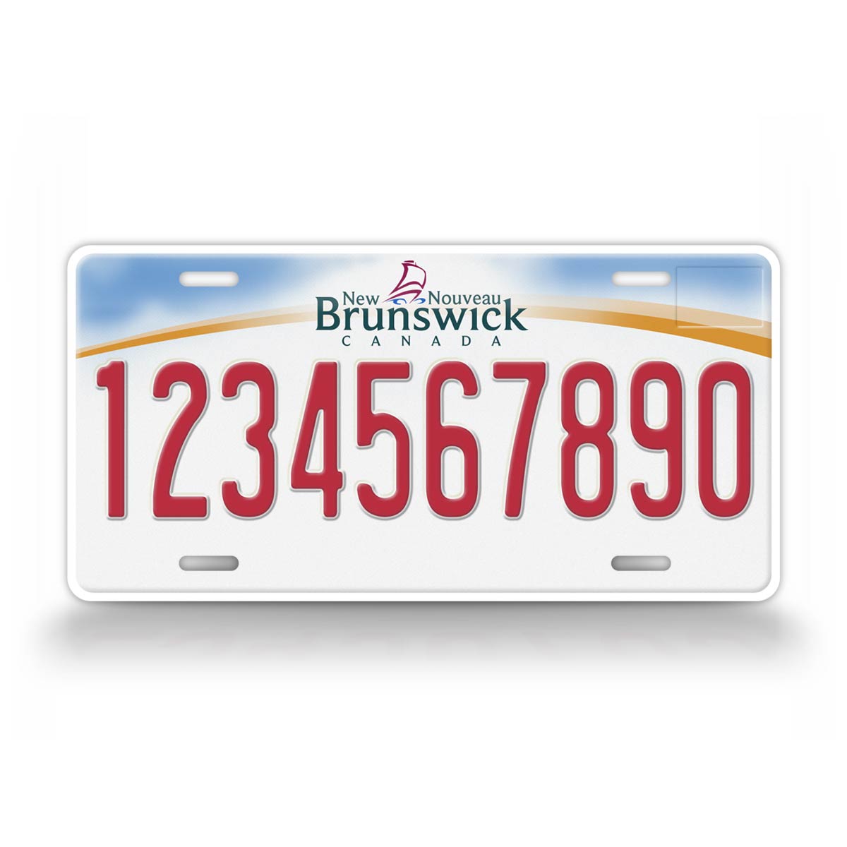 Personalized Text New Brunswick New Nouveau License Plate