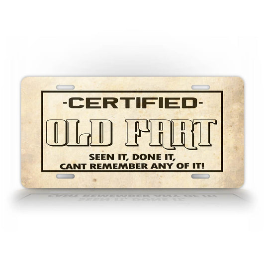 Certified Old Fart License Plate