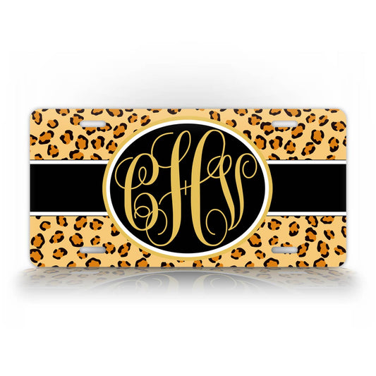 Cheetah Leopard Skin Design License Plate