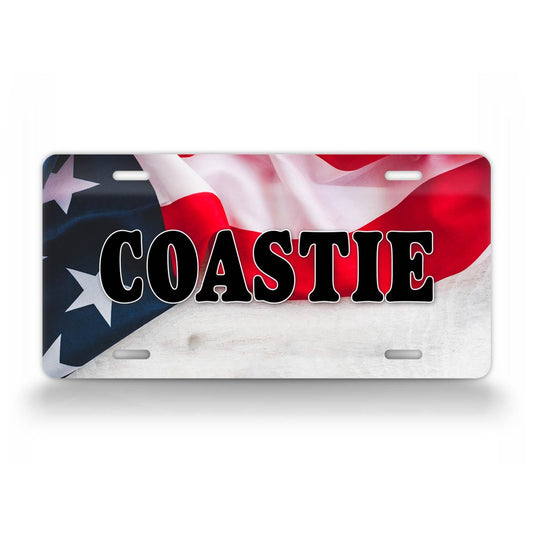 U.S. Coast Guard Coastie American Flag License Plate