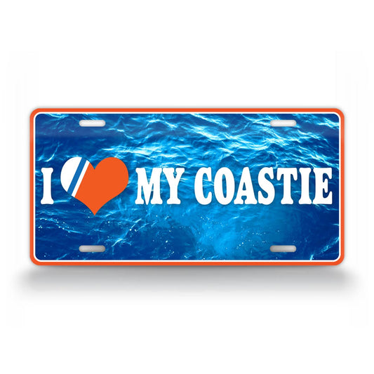 I Love My Coastie Coast Guard Sweetheart License Plate