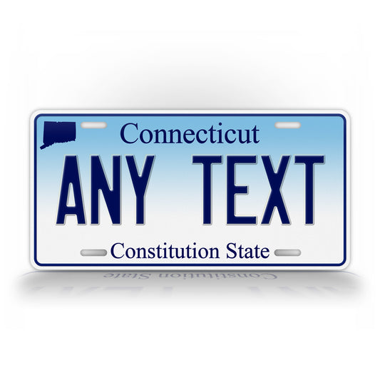 Custom Text Connecticut State License Plate
