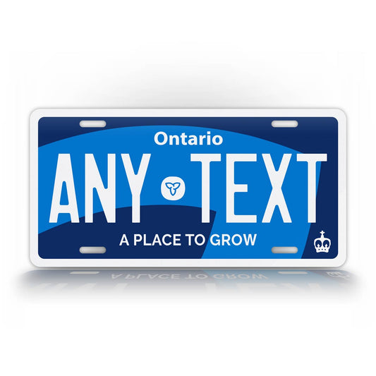 Custom Text Ontario Novelty License Plate