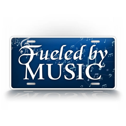 Fueled By Music Musician License Plate