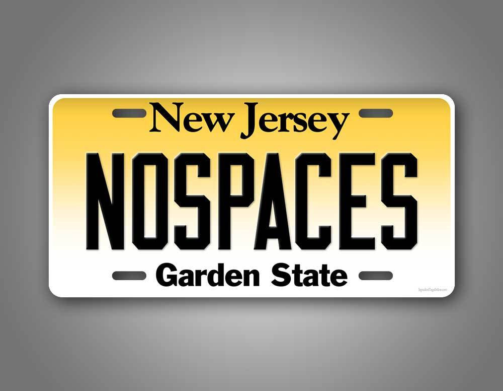 Any Text New Jersey NY License Plate