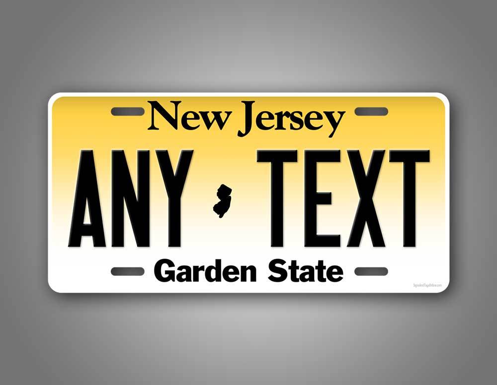 Custom Text New Jersey Auto Tag