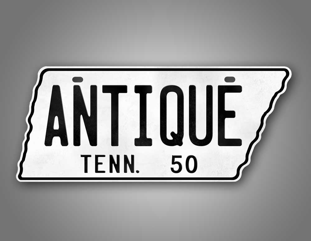 Any Text 1950 Custom Tennessee State Shape License Plate