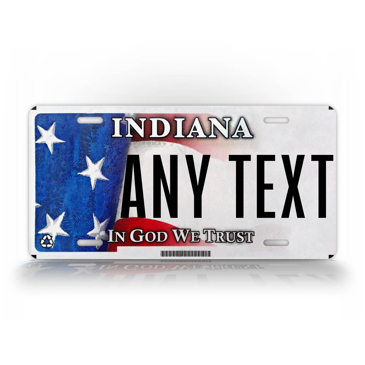 Novelty Indiana In God We Trust License Plate