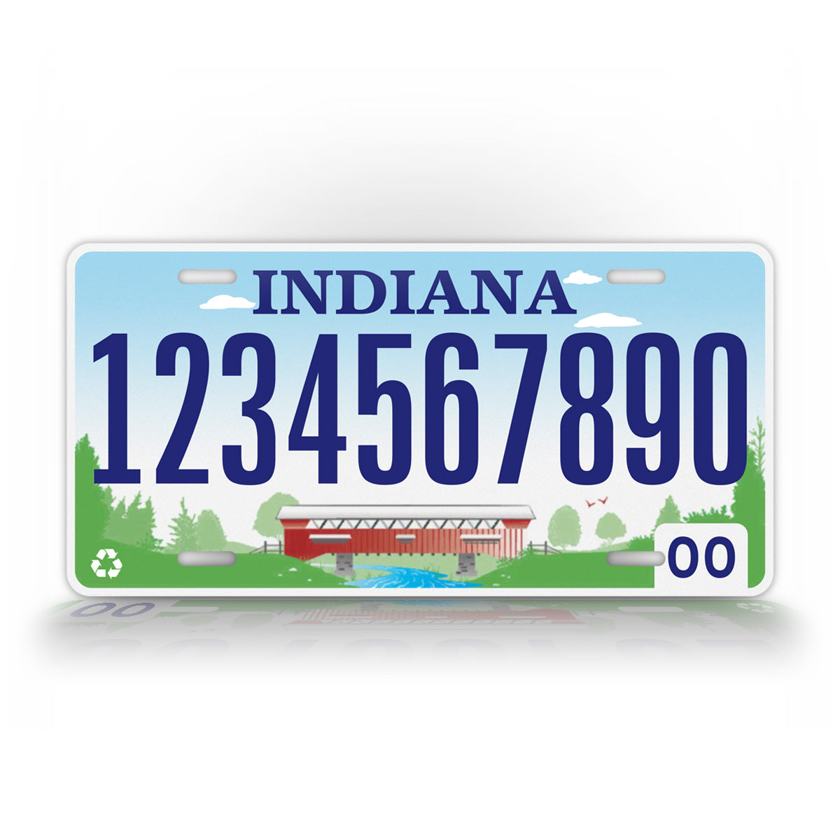 Personalized Any Text Indiana State Auto Tag