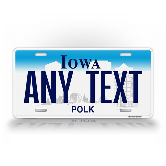 Custom Any Text Iowa License Plate