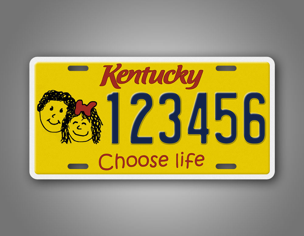 Custom Kentucky State "Choose Life" License Plate