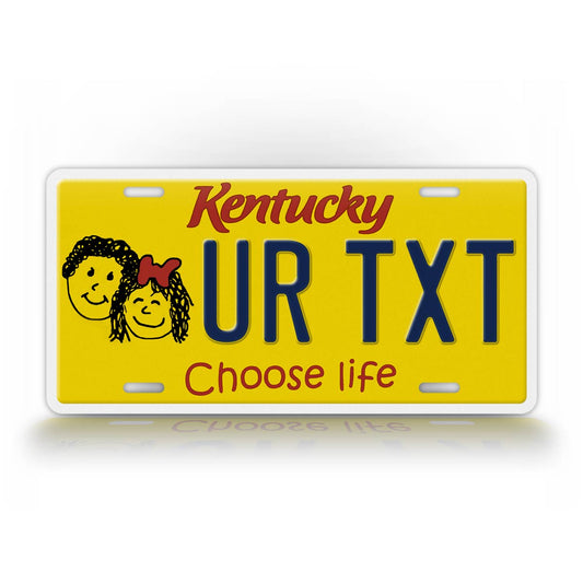 Custom Kentucky State "Choose Life" License Plate