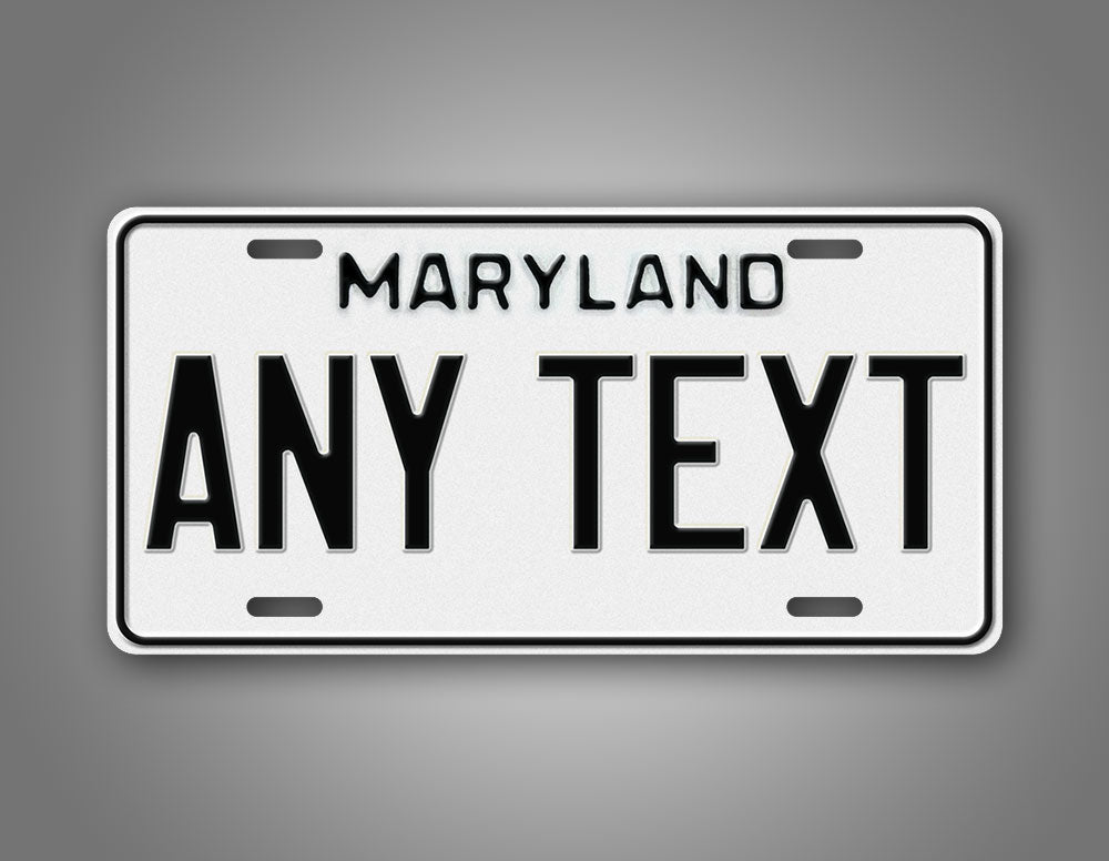 Personalized 19801986 Maryland State Custom License Plate