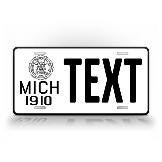 Custom Michigan 1910 Antique License Plate