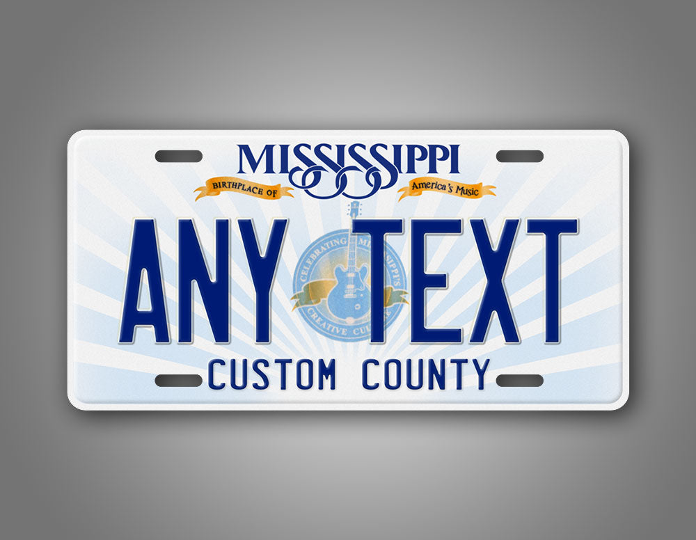 Personalized Mississippi State Custom License Plate