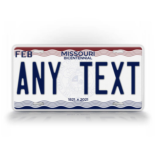Custom Novelty Missouri Bicentennial License Plate