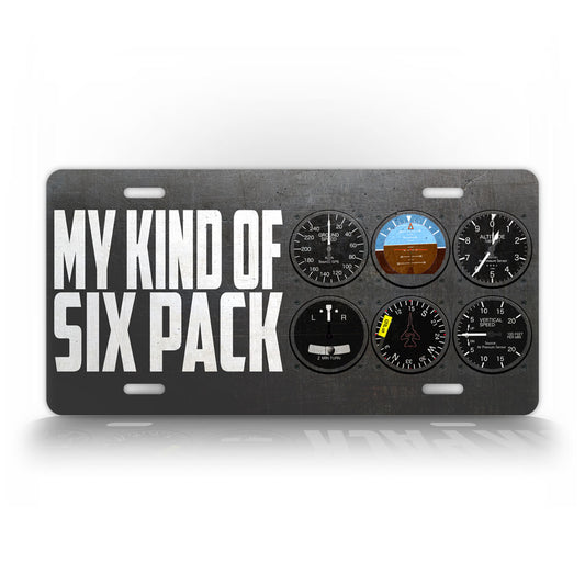 My Kind Of Six Pack Funny Pilots Gift License Plate