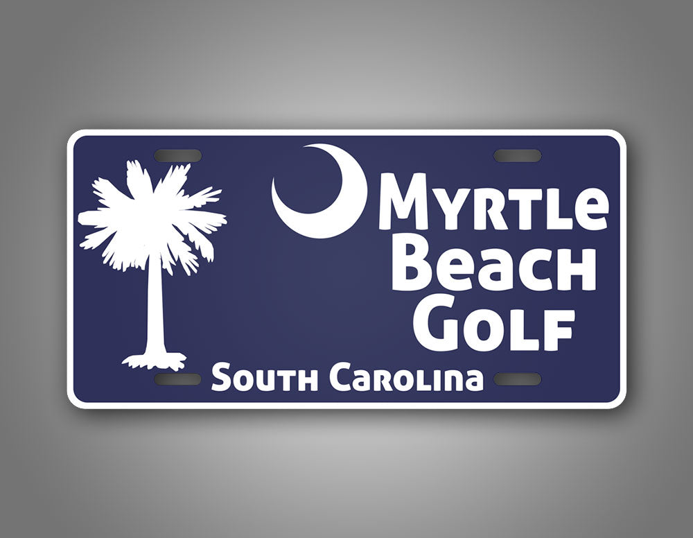 Myrtle Beach Golf License Plate South Carolina Golfing Auto Tag