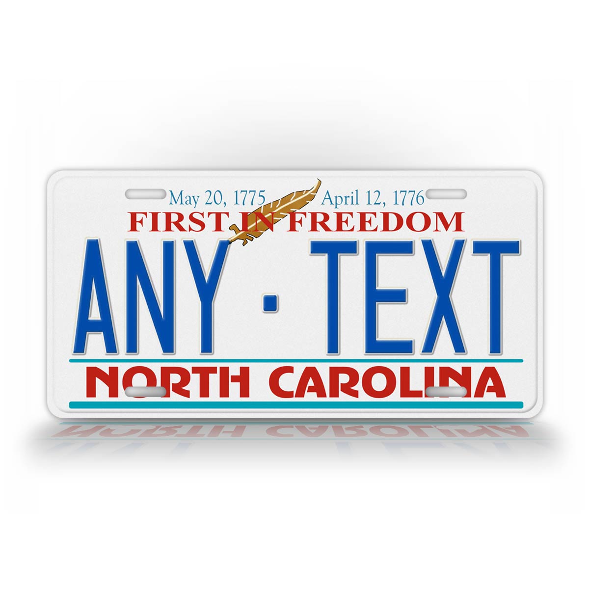 Personalized North Carolina First In Freedom License Plate