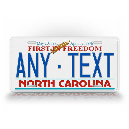 Personalized North Carolina First In Freedom License Plate