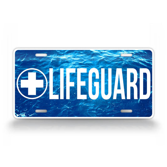 Lifeguard License Plate Ocean Photo