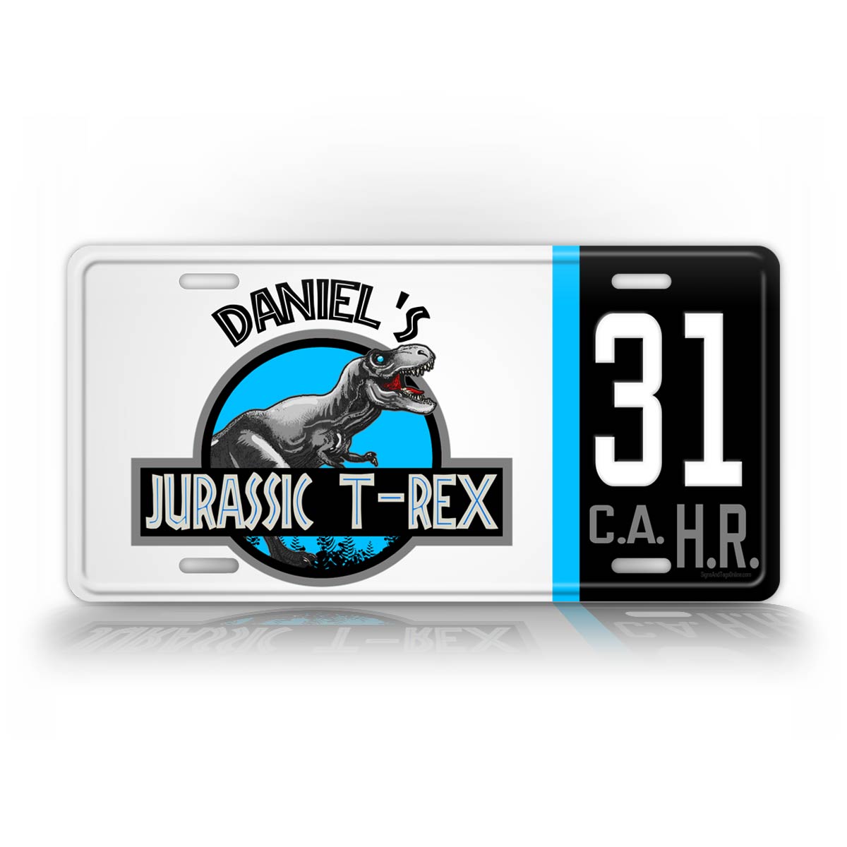 Personalized Jurassic T-Rex Jeep License Plate