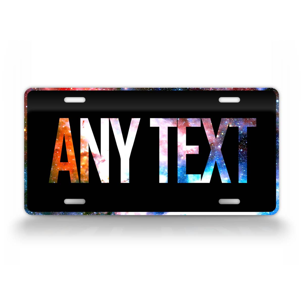 Custom Text Night Sky Galaxy License Plate