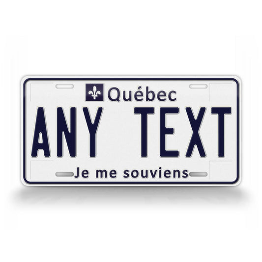 Custom Any Text Quebec Novelty License Plate
