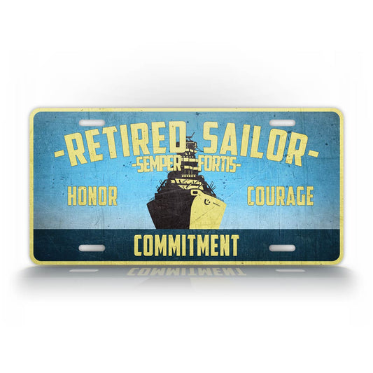 US Navy Veteran Retired Sailor License Plate