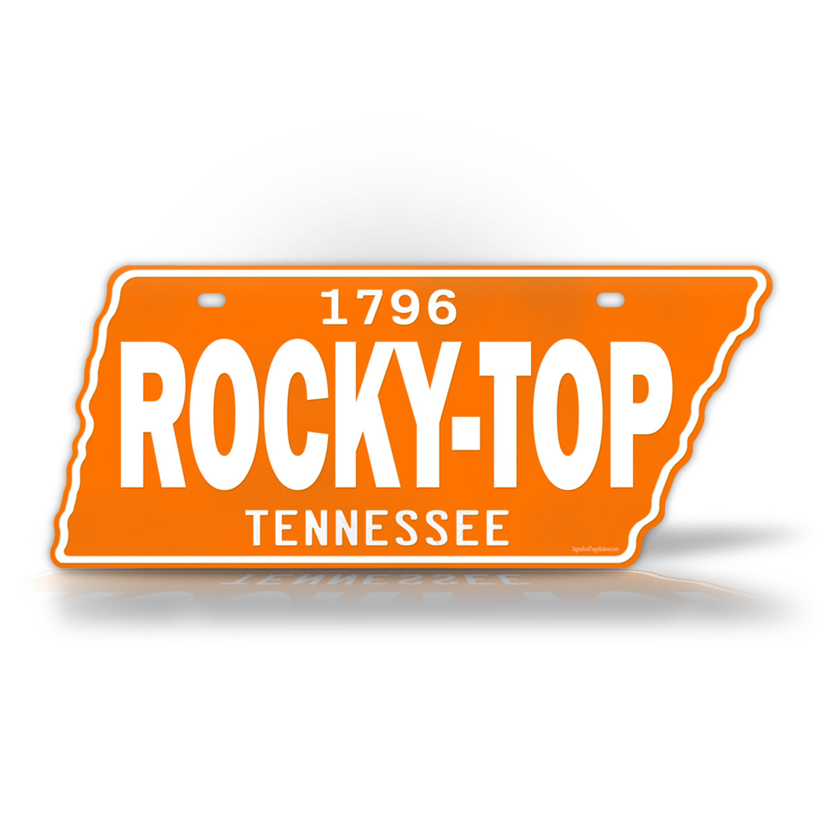 Rocky Top 1776 Tennessee State Shape License Plate
