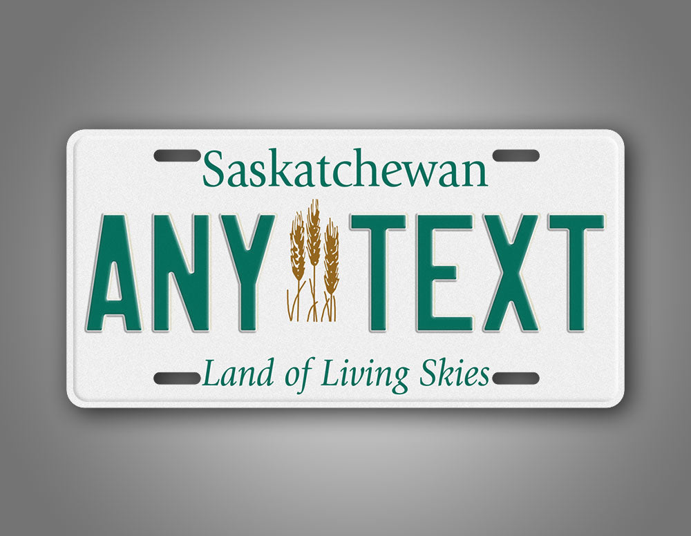 Personalized Text Saskatchewan Canada Novelty Auto Tag