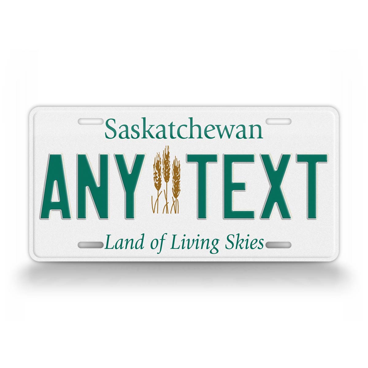 Custom Text Saskatchewan Canada License Plate