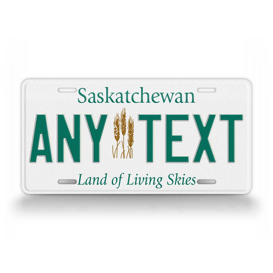 Custom Text Saskatchewan Canada License Plate