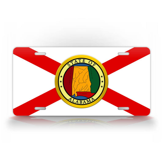 State Of Alabama Flag License Plate