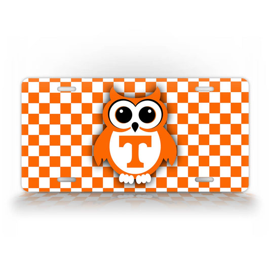 Tennessee State Volunteers Cute Owl Football License Plate