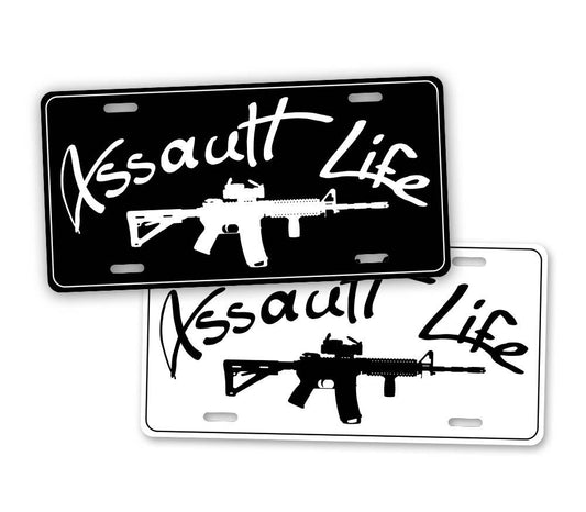 Assault Life AR15 license Plate