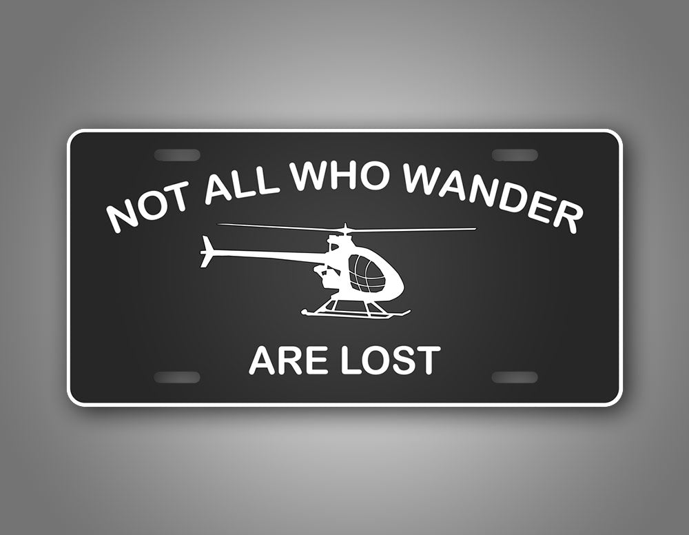 Not All Who Wonder Are Lost Ultralight Helicopter Pilot Auto Tag