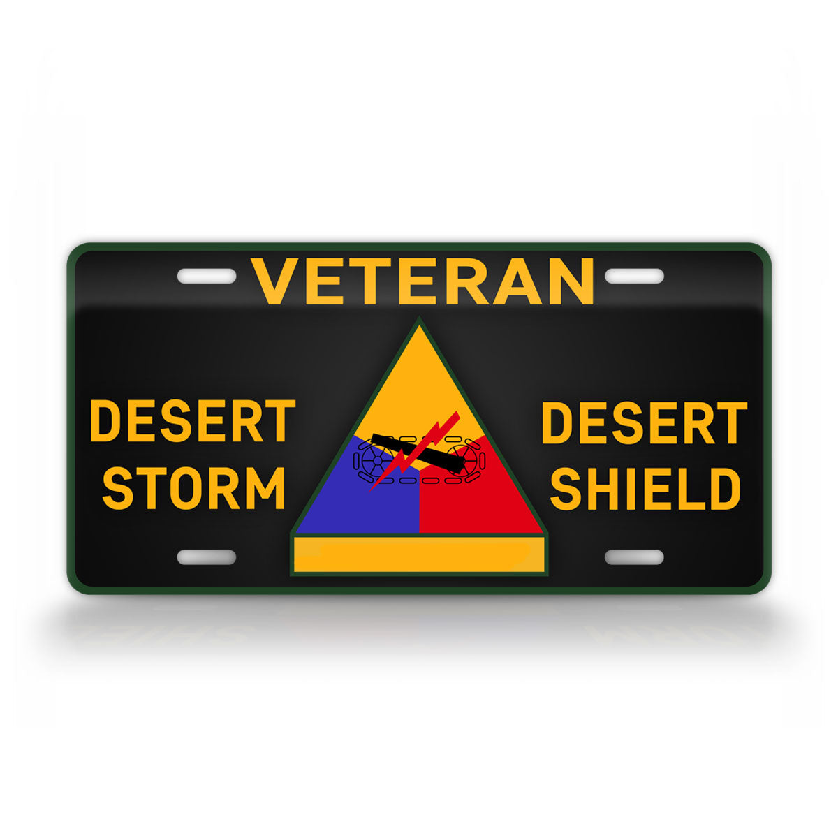 Armored Division Veteran Desert Storm Desert Shield Auto Tag