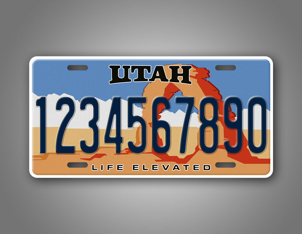 Personalized Utah State Custom License Plate