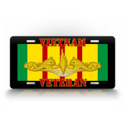 Vietnam Submarine Pin Veteran License Plate