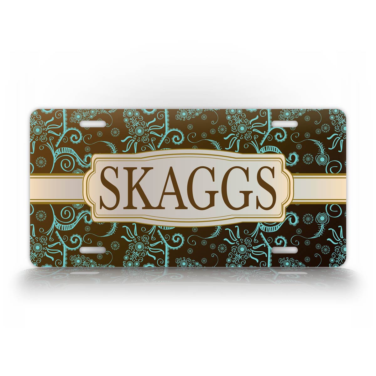 Custom Name Vintage Style Full Monogram License Plate