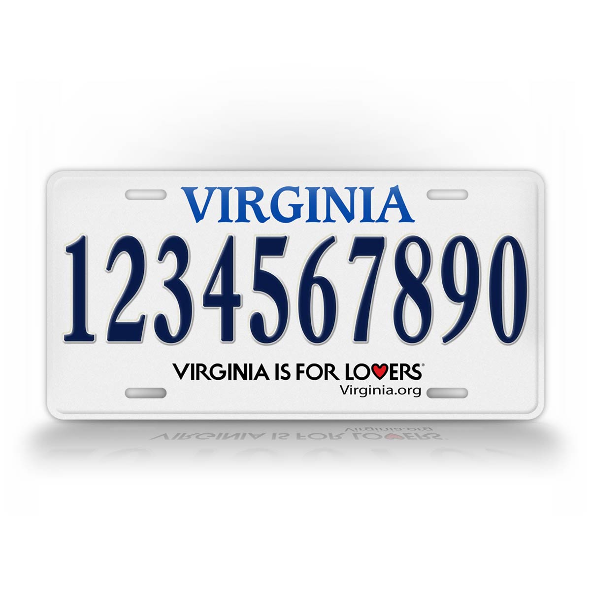 Custom Text Virginia State License Plate