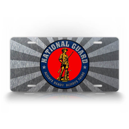 National Guard Silver License Plate