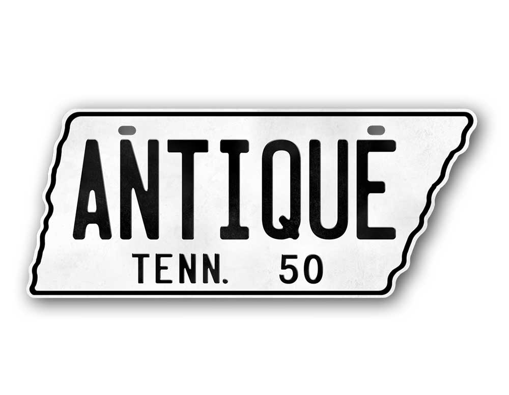Personalized 1950 Tennessee State Shape License Plate