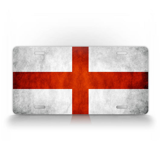 Textured St Georges Cross License Plate