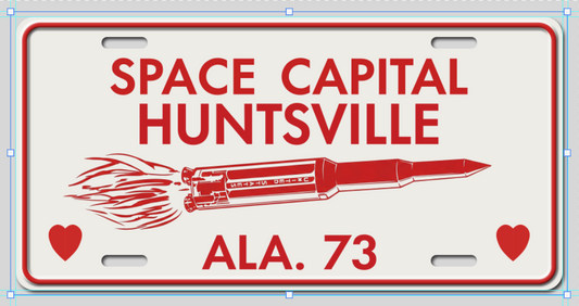 Novelty Huntsville Alabama Space Capital License Plate