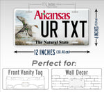 Custom Arkansas Wildlife The Natural State Personalized License Plate