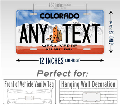 Custom Colorado Mesa Verde License Plate