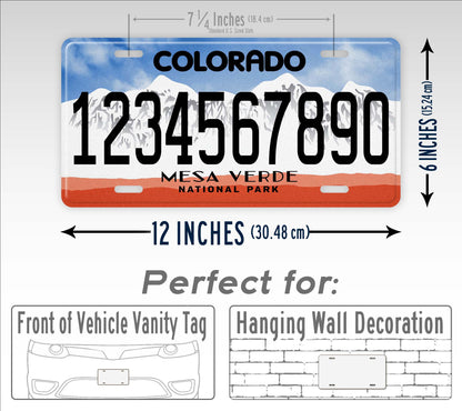 Custom Colorado Mesa Verde License Plate